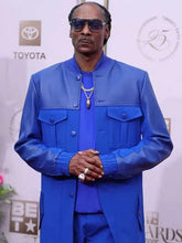 BET Awards 2025 Snoop Dogg Blue Trench Coat